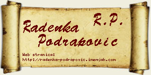 Radenka Podrapović vizit kartica